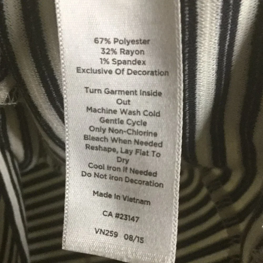 Talbots Navy & White Striped Embellished Dress - Picture 8 of 8